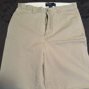 Polo Ralph Lauren Philip Pant Flat Front Chino 32 x 34 Khakis Old School Used